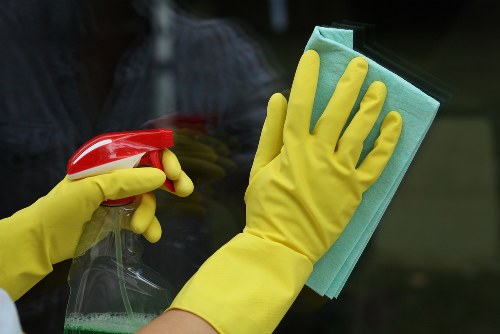 Cleaners Crystalpalace safety team preparing cleaning equipment